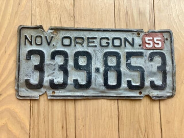 1955 Oregon License Plate