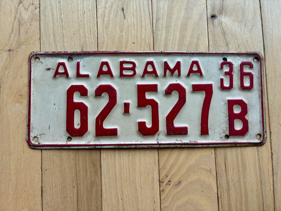 1936 Alabama License Plate