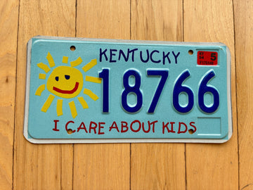 2004 Kentucky I Care About Kids License Plate