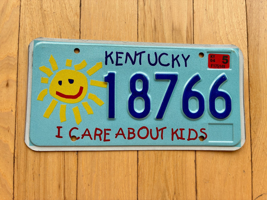 2004 Kentucky I Care About Kids License Plate