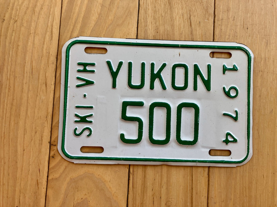 1974 Yukon Snowmobile License Plate