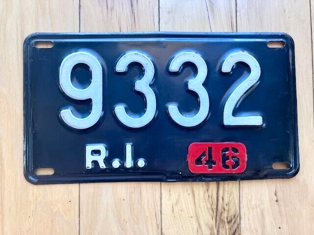 1946 Rhode Island License Plate