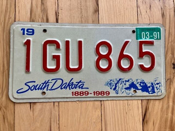 1991 Base South Dakota License Plate