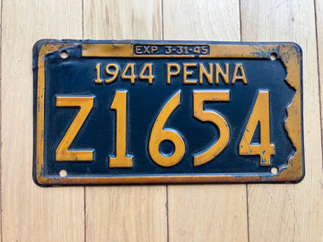 1944 Pennsylvania License Plate