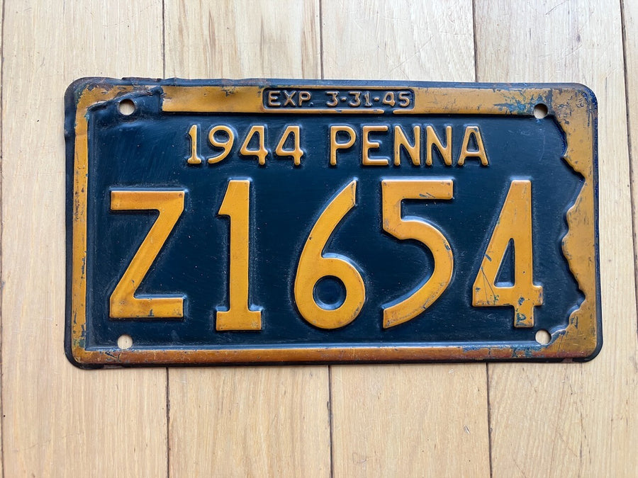 1944 Pennsylvania License Plate