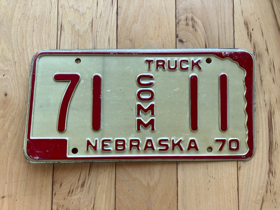1970 Nebraska Commercial Truck License Plate