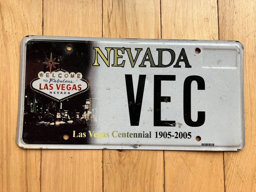 2005 Nevada Vegas Centennial Vanity License Plate