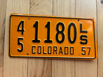 1957 Colorado License Plate