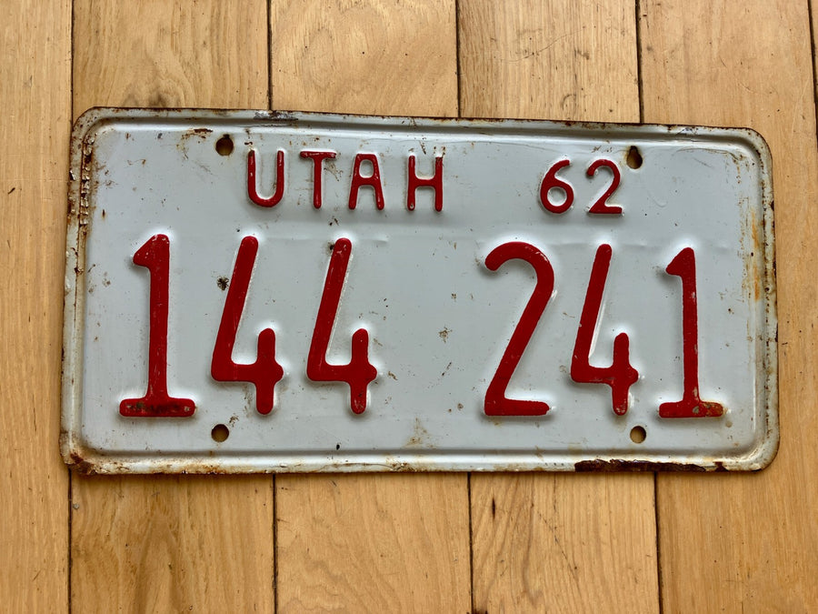 1962 Utah License Plate