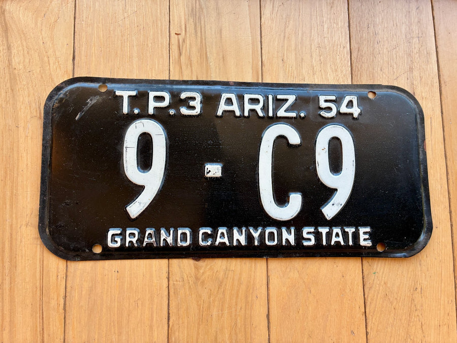 1954 Arizona License Plate (Not MVD/YOM Eligible)