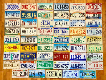 50 State License Plate Set Plus DC, American Samoa and USVI - Good Condition