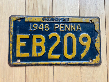 1948 Pennsylvania License Plate