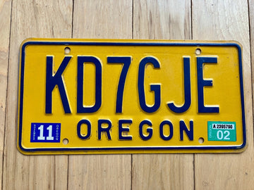 2002 Oregon Amateur Radio License Plate
