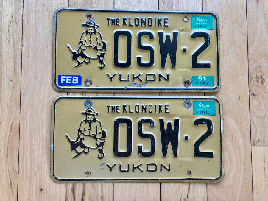 Pair of 1989 Yukon License Plates