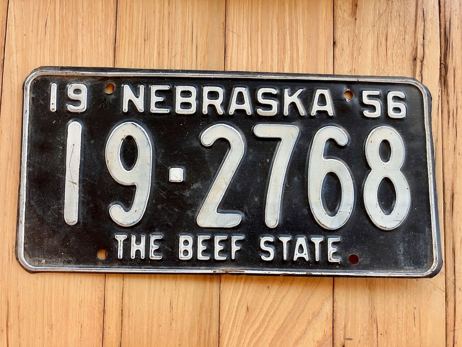 1956 Nebraska License Plate
