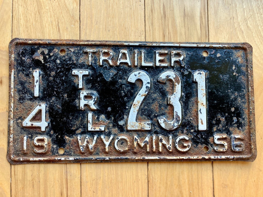 1956 Wyoming Trailer License Plate