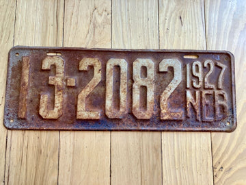 1927 Nebraska License Plate