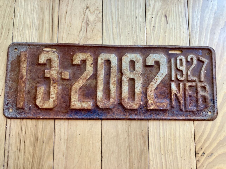 1927 Nebraska License Plate