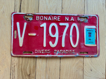 1999 Curacao License Plate