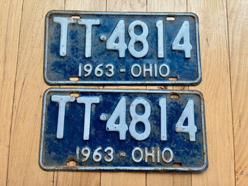 Pair of 1963 Ohio License Plates