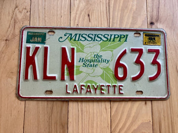 1981 Mississippi Lafayette County License Plate