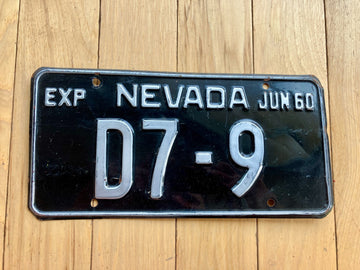 1960 Nevada Dealer License Plate