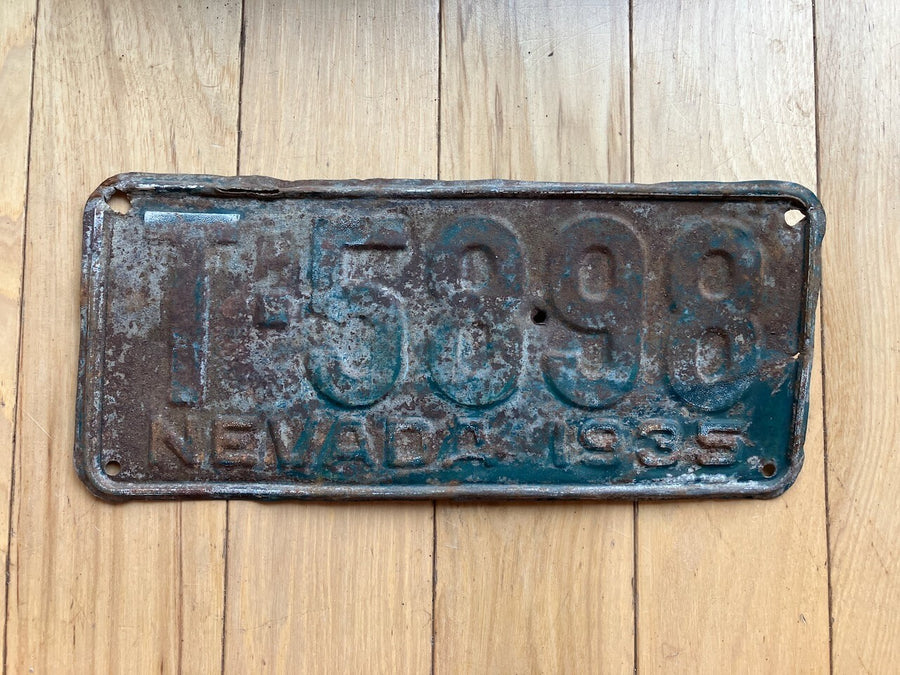 1935 Nevada License Plate