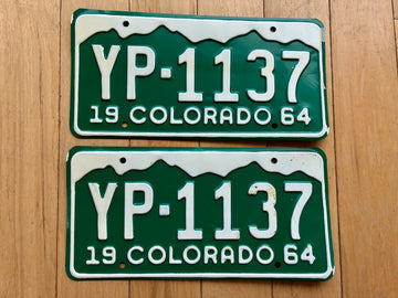 Pair of 1964 Colorado License Plates