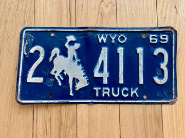 1969 Wyoming Truck License Plate