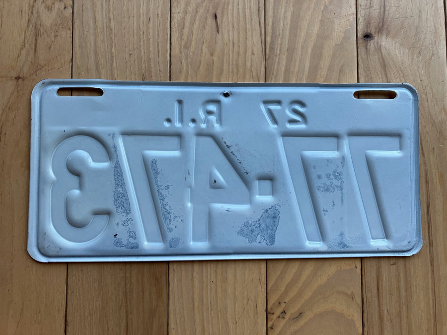 1927 Repainted Rhode Island License Plate