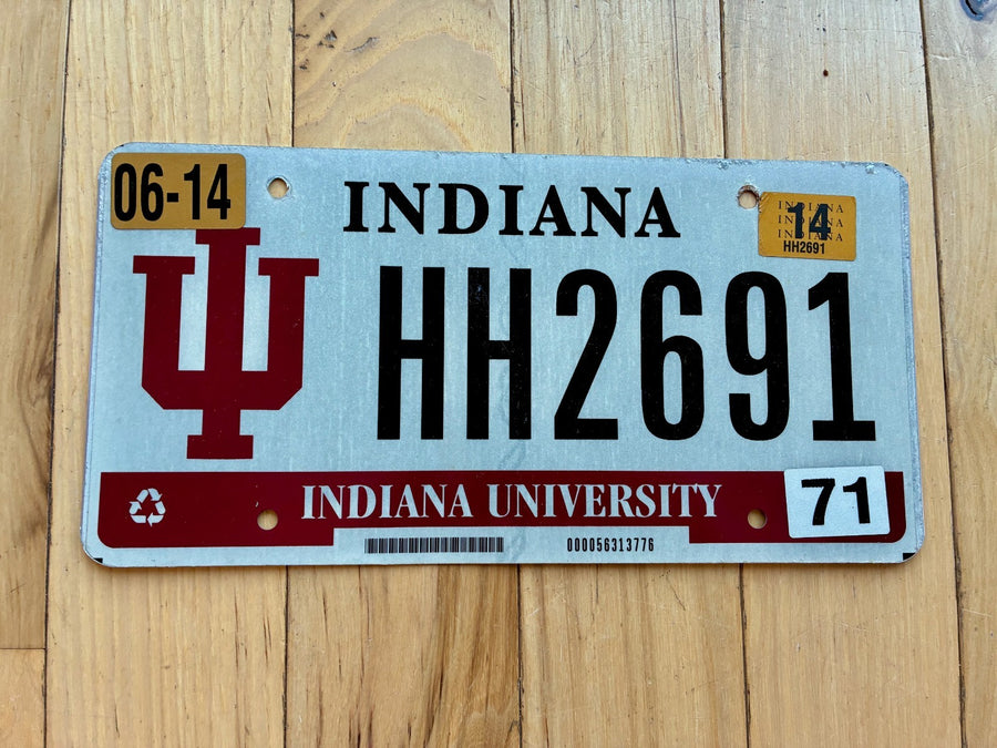 2014 Indiana University License Plate