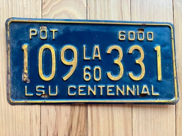 1960 Louisiana Private Truck (POT) License Plate
