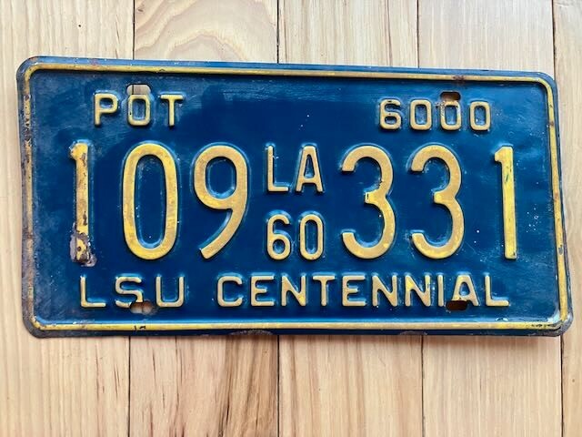 1960 Louisiana Private Truck (POT) License Plate
