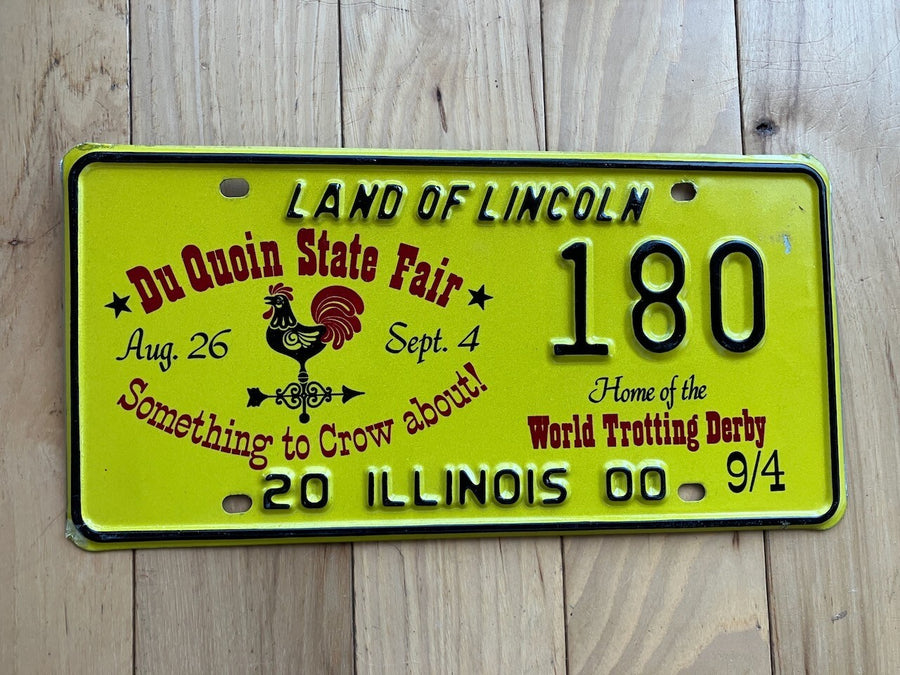 2000 Illinois Du Quoin State Fair License Plate
