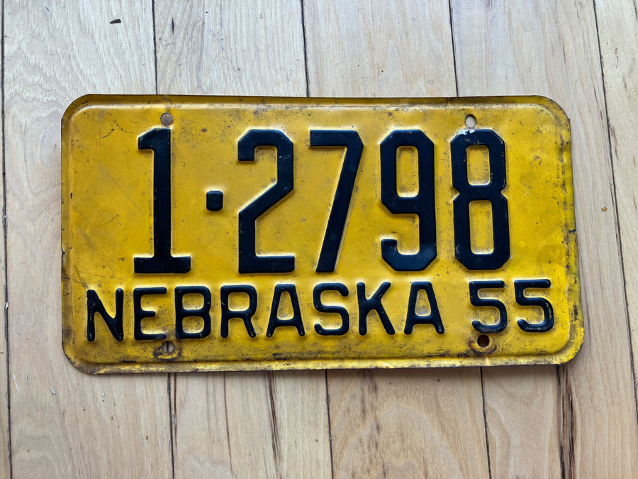 1955 Nebraska License Plate
