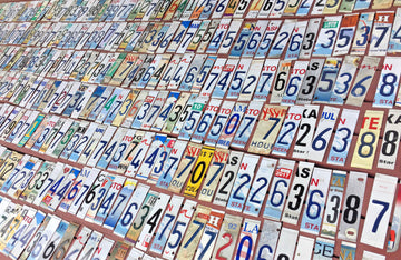 Pack of 100 Craft Grade License Plate Numbers and End Pieces