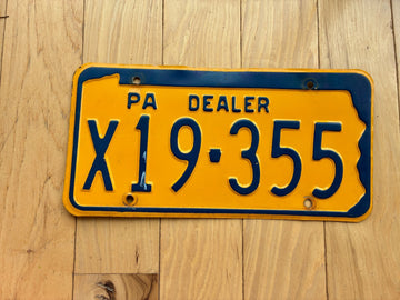 1970s Pennsylvania Dealer License Plate