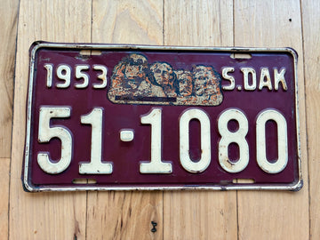 1953 South Dakota License Plate