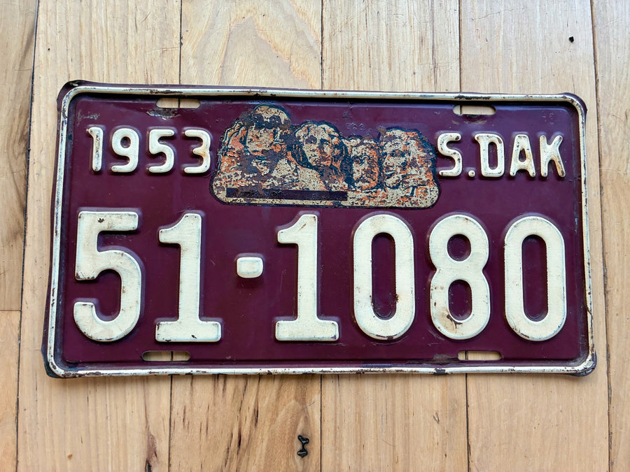 1953 South Dakota License Plate