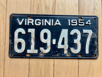 1954 Virginia License Plate
