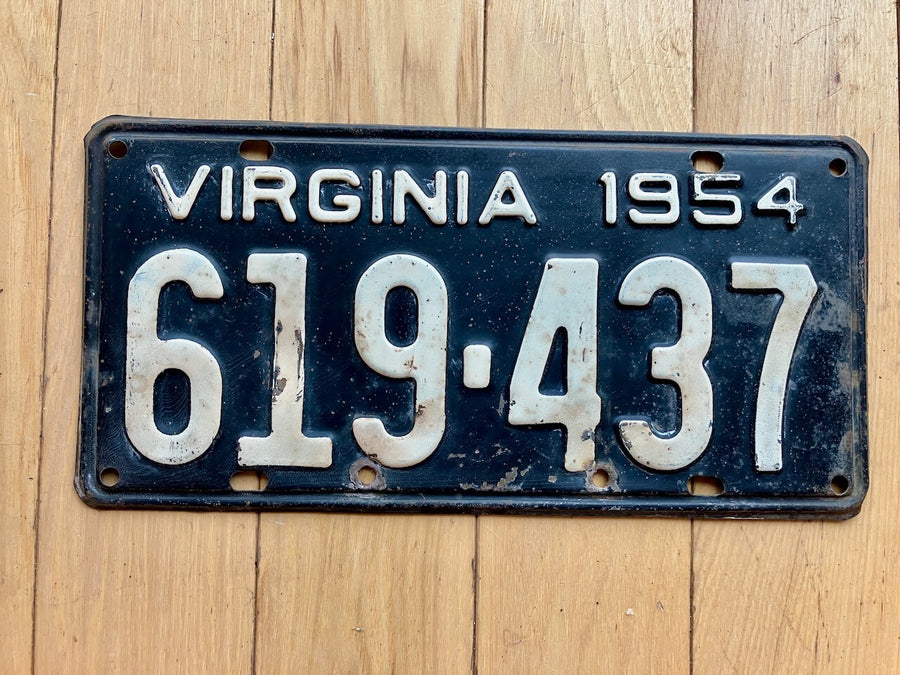 1954 Virginia License Plate