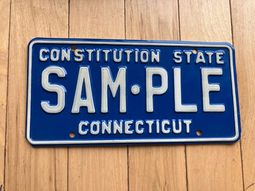 1976 Connecticut Sample License Plate