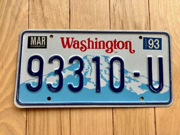 1993 Washington State Truck License Plate (Check With DOL First For YOM)