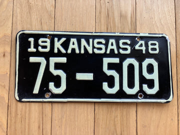 1948 Kansas License Plate