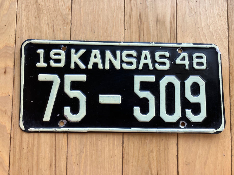 1948 Kansas License Plate