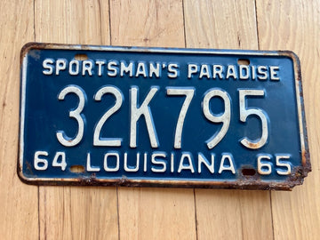 1964/ 1965 Louisiana License Plate