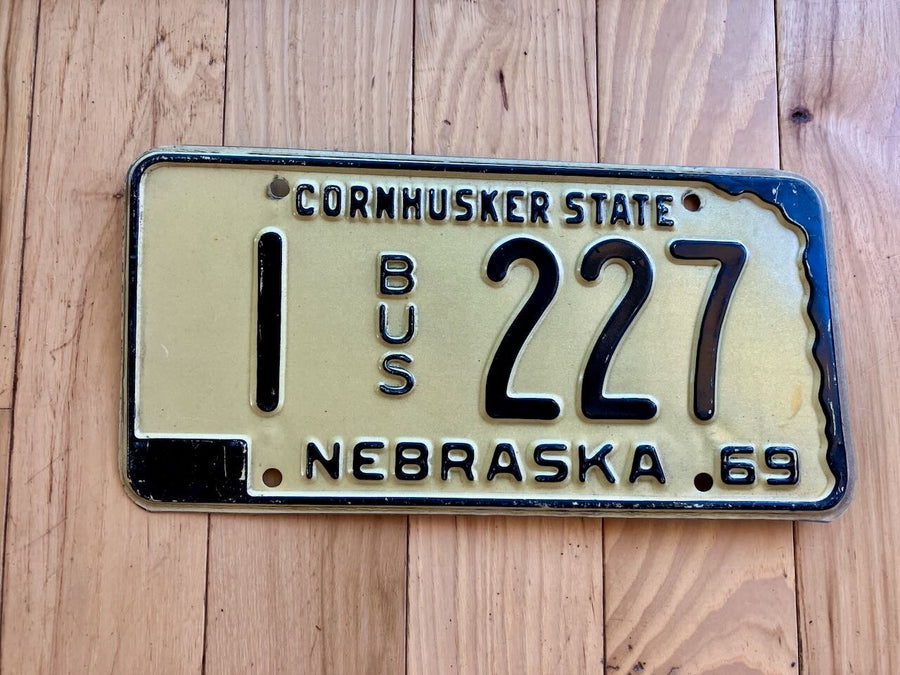 1969 Nebraska Bus License Plate