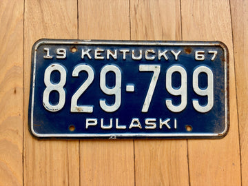 1967 Kentucky Pulaski County License Plate