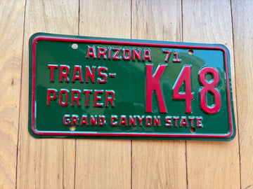 1971 Arizona Transporter License Plate