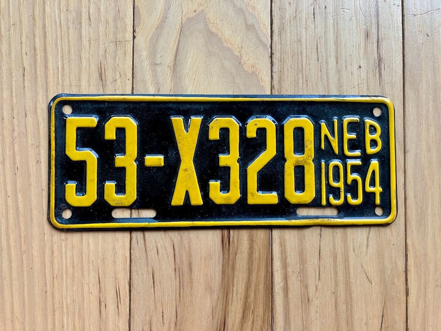 1954 Nebraska Farm Trailer License Plate